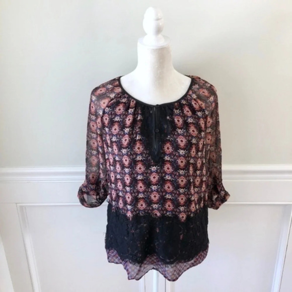 Stitch Fix Daniel Rainn Floral Lace Blouse NWT S - Picture 1 of 6